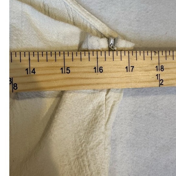 Doe & Rae Cream Lace Linen Cotton Cottage Coquette halter mini Dress Small boho - Picture 8 of 14